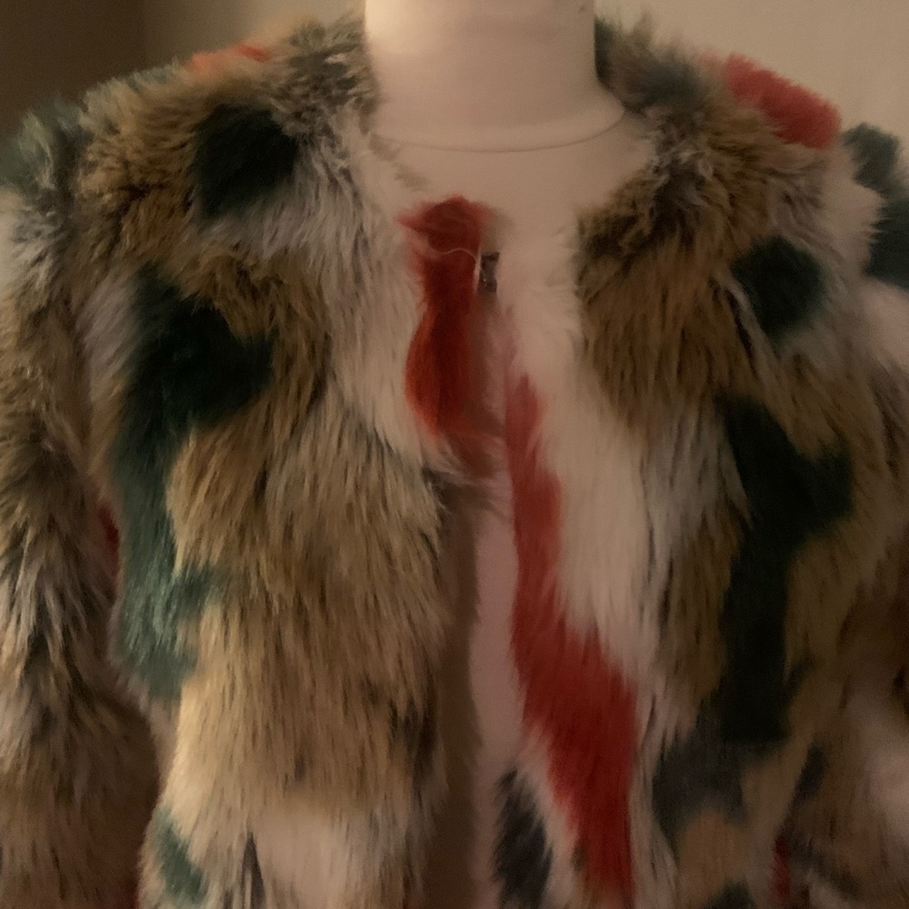 Hot & Delicious Multicolor Faux FurTeddy Jacket